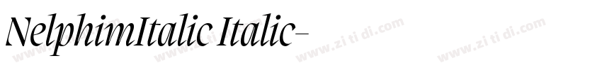 NelphimItalic Italic字体转换